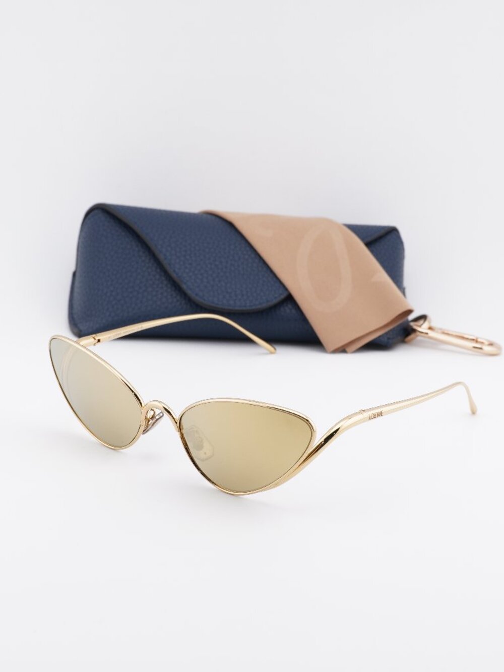Loewe LW40179U 30G Cat Eye Sunglasses - Gold / Yellow Gold Mirror